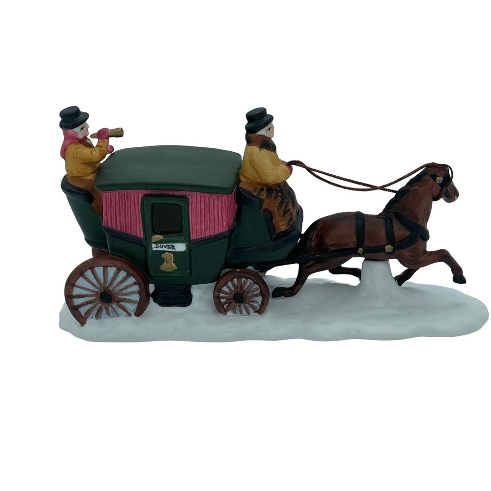 Dept. 56 Holiday Horse with‎ Dover Coach Retired Dickens EUC No Box